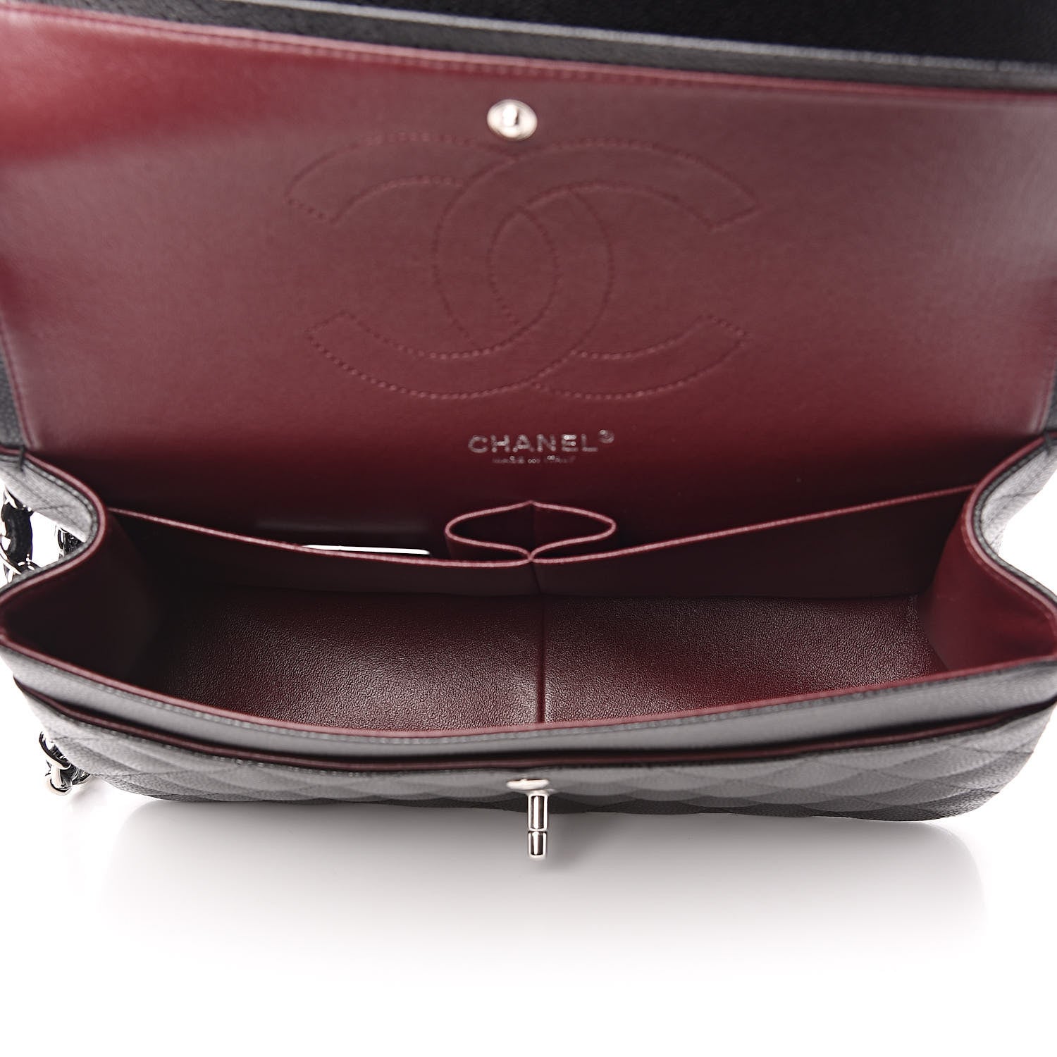 Chanel Caviar Quilted Jumbo Double Flap Black 5 of 10