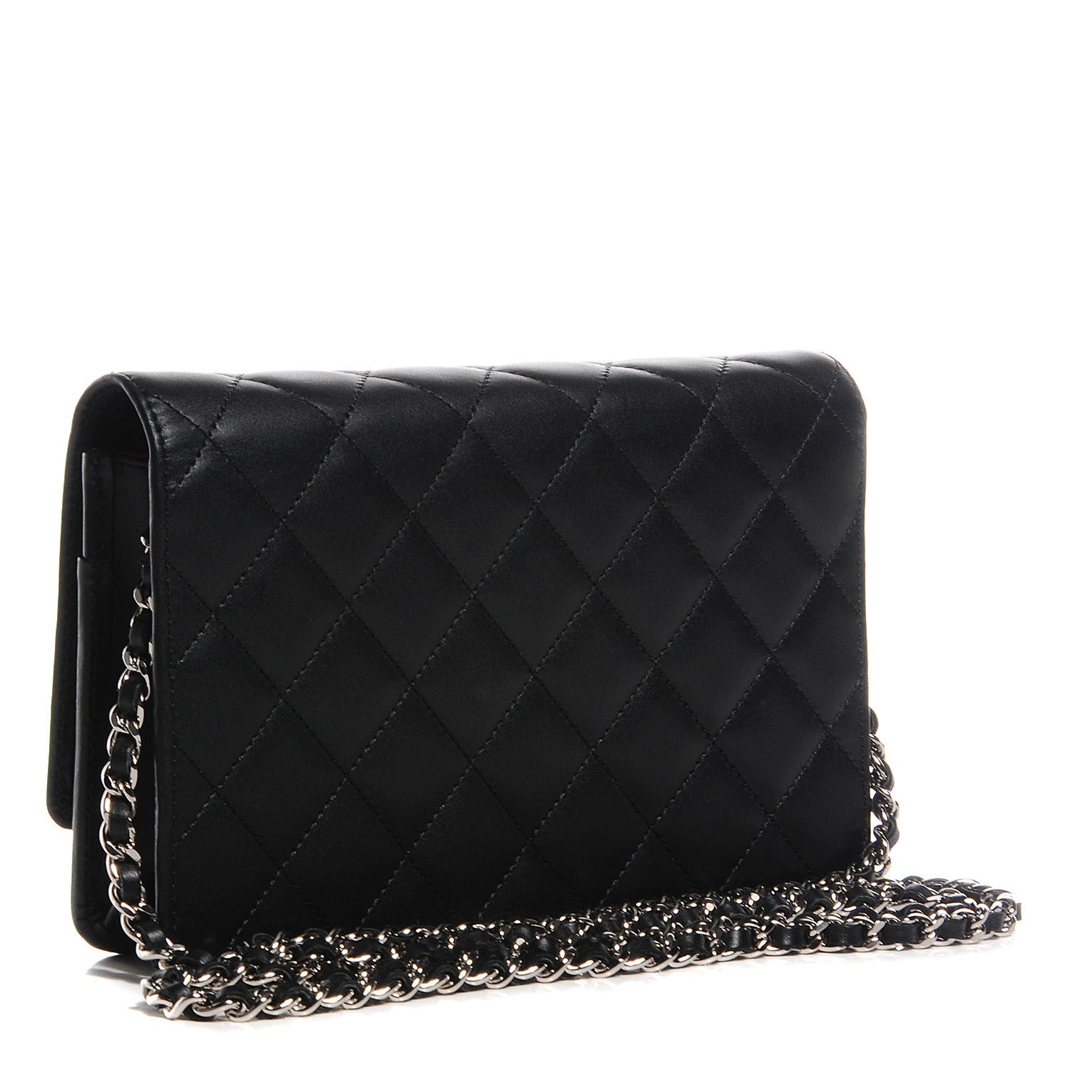 Chanel Calfskin Quilted Cambon Wallet On Chain WOC Black 3 of 8