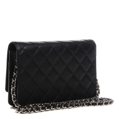 Chanel Calfskin Quilted Cambon Wallet On Chain WOC Black 3 of 8