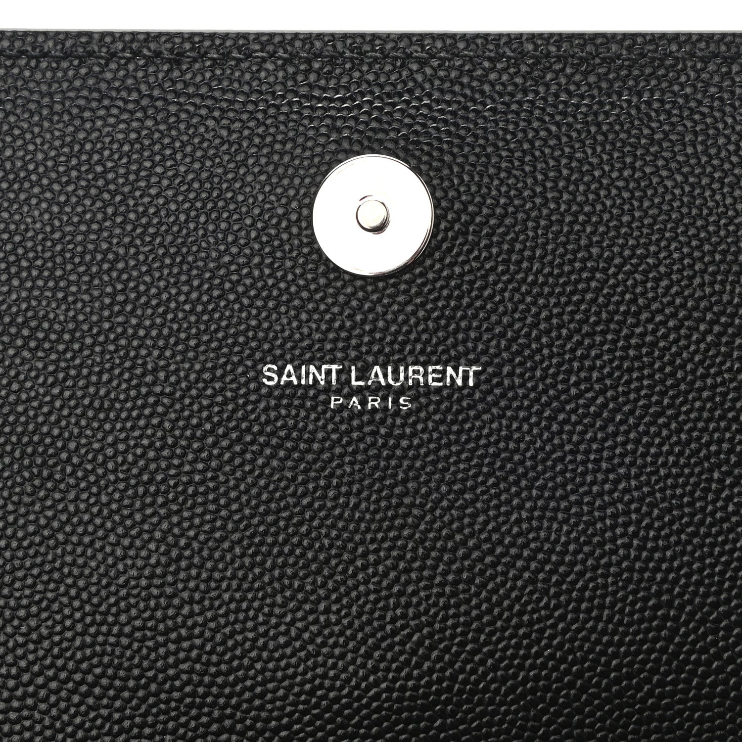 Saint Laurent Grain De Poudre Monogram Cassandre Clutch Black 6 of 7