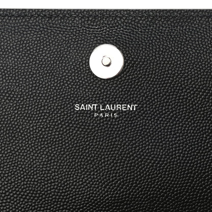 Saint Laurent Grain De Poudre Monogram Cassandre Clutch Black 6 of 7