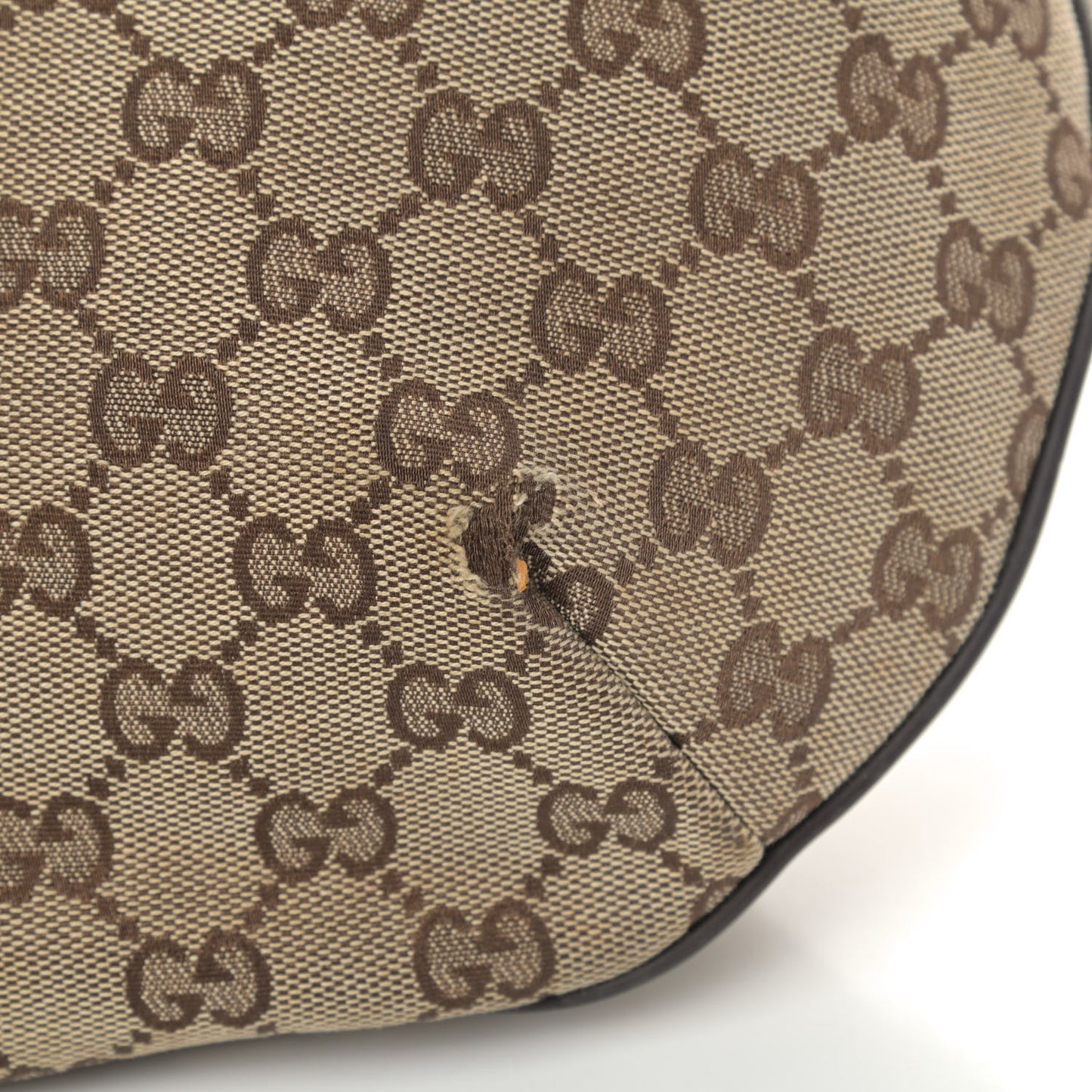 Monogram Web Medium Half Moon Hobo Dark Brown