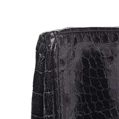 Miu Miu Embossed Crocodile Glazed Calfskin Wristlet Black 8 of 12