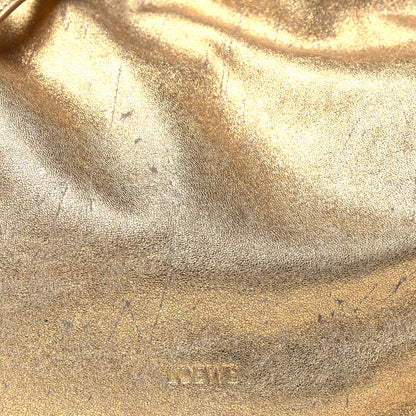 Loewe Metallic Lambskin Medium Chain Flamenco Knot Clutch Gold 8 of 11