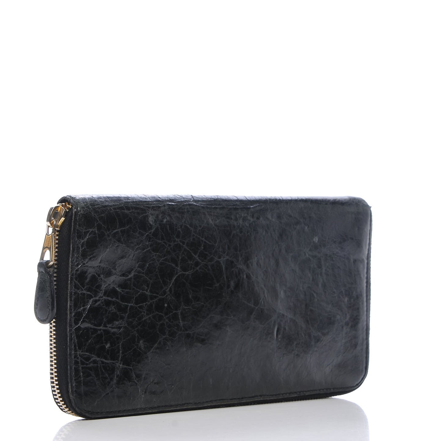 Agneau Giant 12 Gold Hardware Compagnon Wallet Black