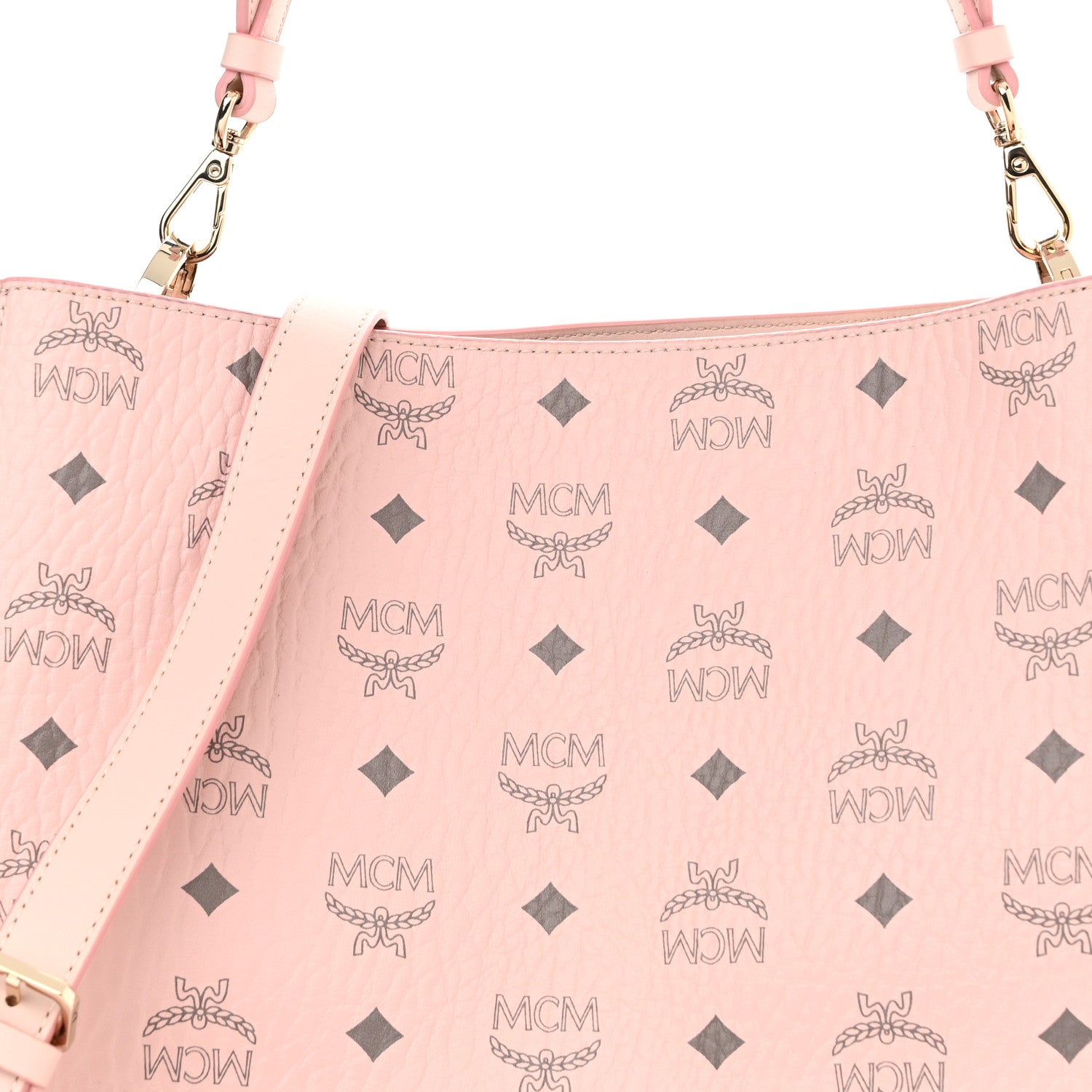 MCM Visetos Medium Aren Hobo Powder Pink 8 of 10