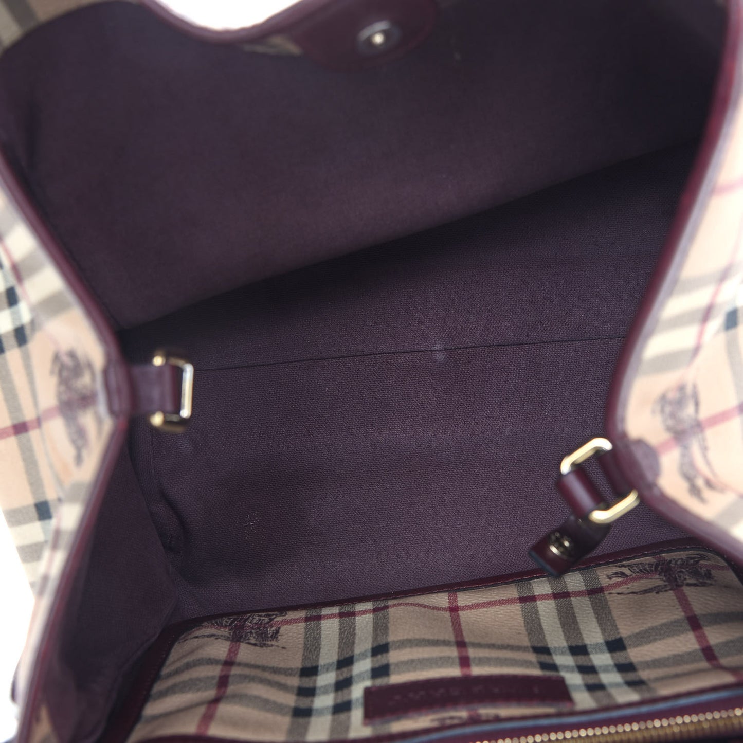 Haymarket Check Small Canterbury Tote Burgundy