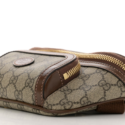 Gucci GG Supreme Monogram Textured Calfskin Retro Interlocking G Belt Bag Beige Ebony Brown Sugar 10 of 18