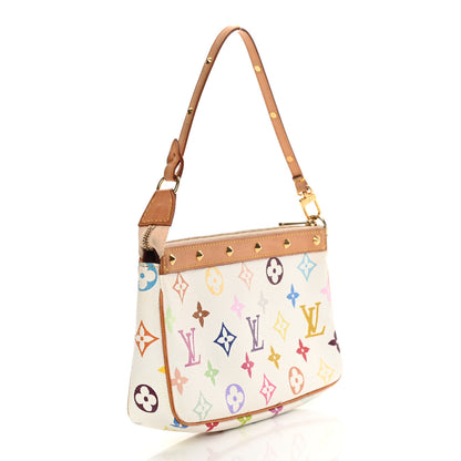 Louis Vuitton Monogram Multicolor Pochette Accessories White 3 of 15