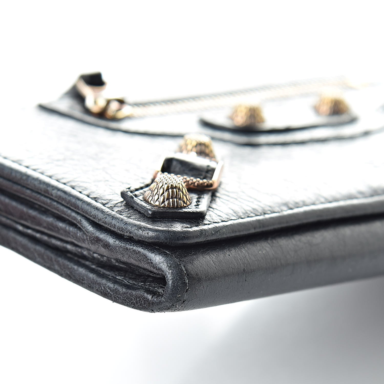 Balenciaga Agneau Giant 12 Silver Hardware Money Wallet Black 8 of 11