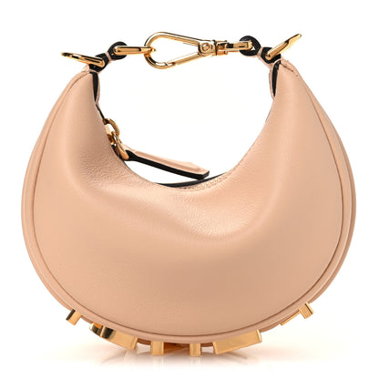 Fendi Vitello Grace Matte Nano Fendigraphy Hobo Charm Light Rose 1 of 12