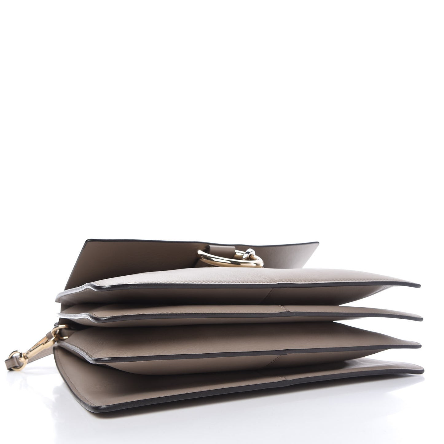 Calfskin Medium Faye Shoulder Bag Motty Grey