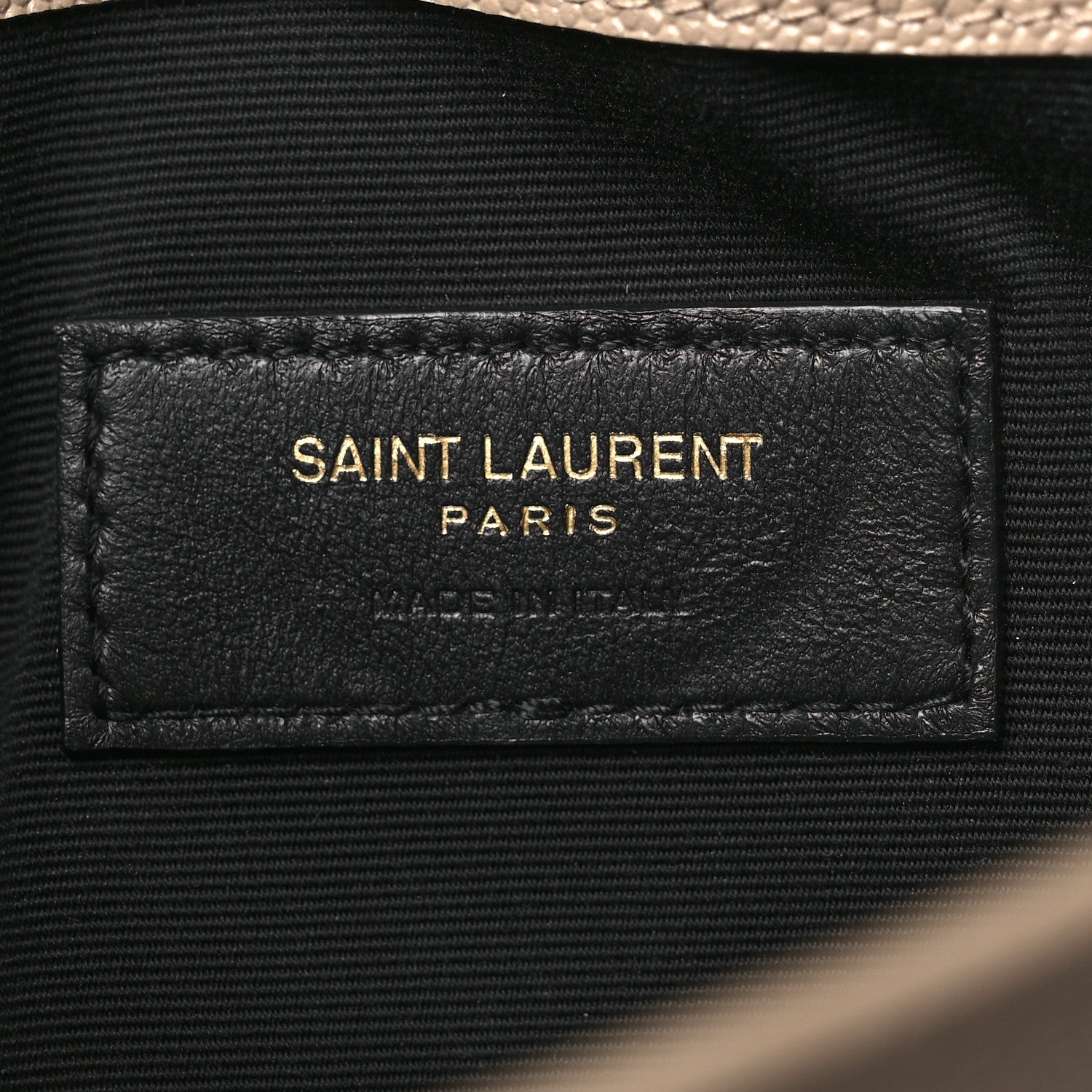 Saint Laurent Grain De Poudre Uptown Pouch Dark Beige 6 of 9