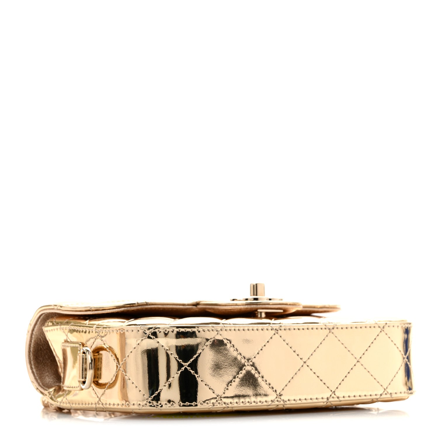 Chanel Mirror Calfskin Metallic Calfskin Quilted Hollywood Boulevard Mini Flap With Star Coin Purse Gold 5 of 12
