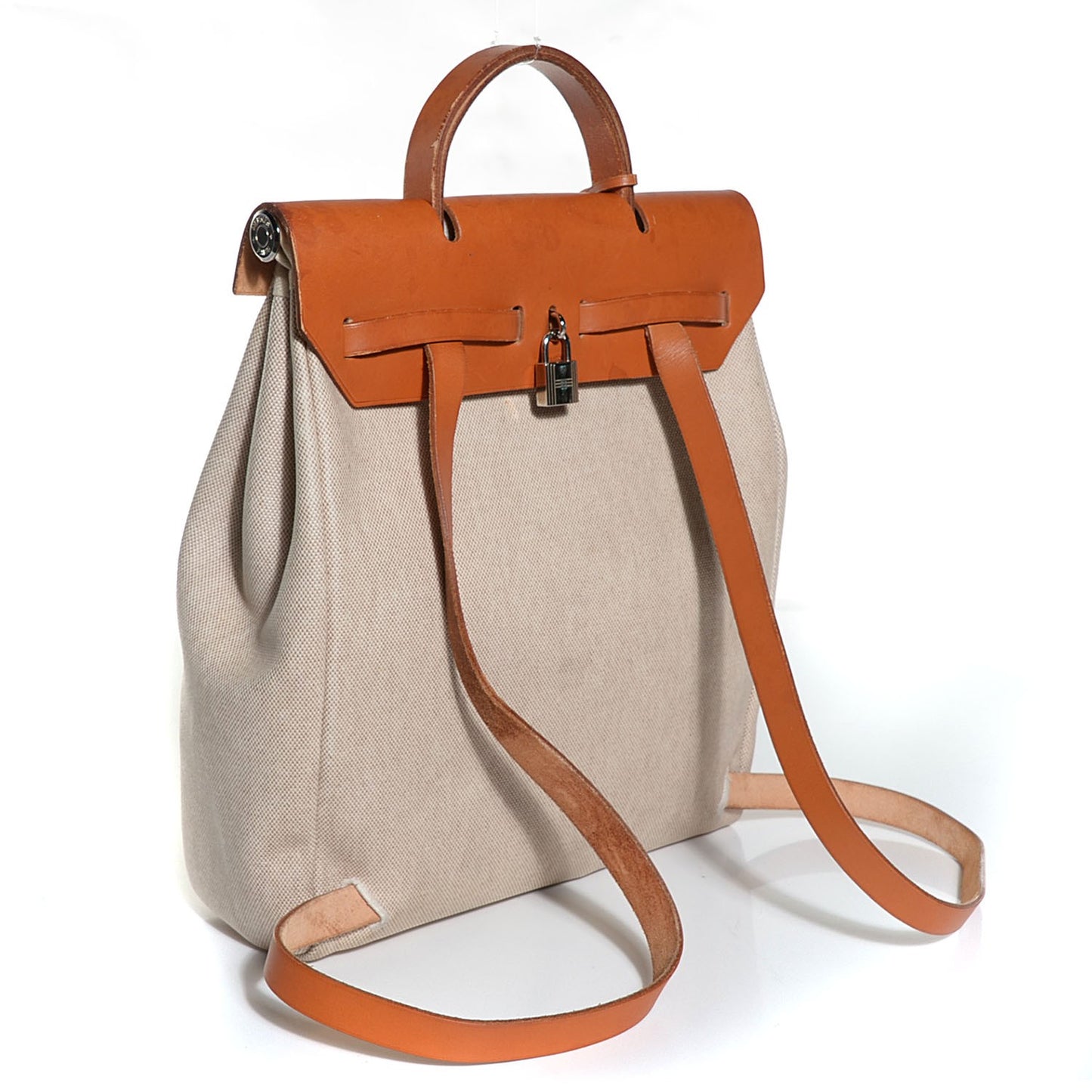 Toile Vache Calfskin Herbag 30 PM Backpack Natural