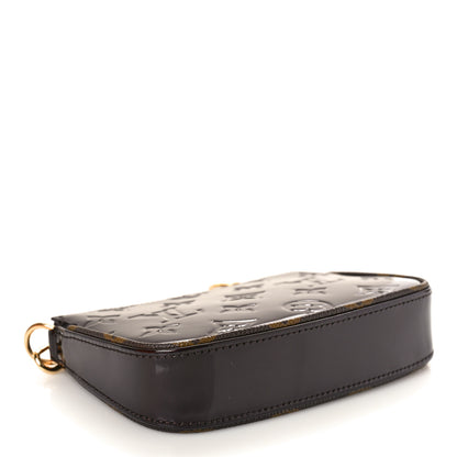 Louis Vuitton LOUIS VUITTON Vernis Monogram Mini Pochette Accessories Amarante 4 of 9