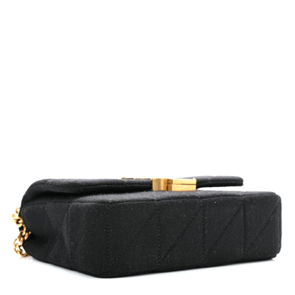Saint Laurent Jersey Wool Patchwork Monogram Mini Jamie Baguette Black 4 of 9