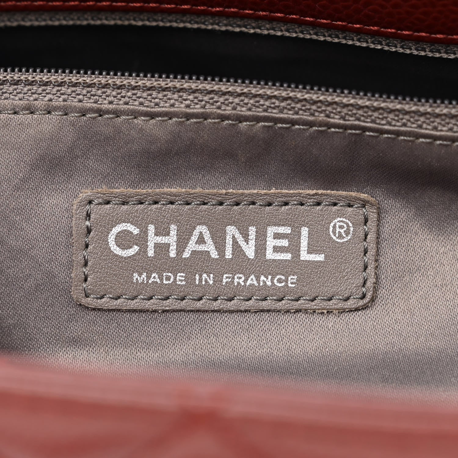 Chanel Caviar Quilted Grand Shopping Tote GST Burgundy 6 of 12