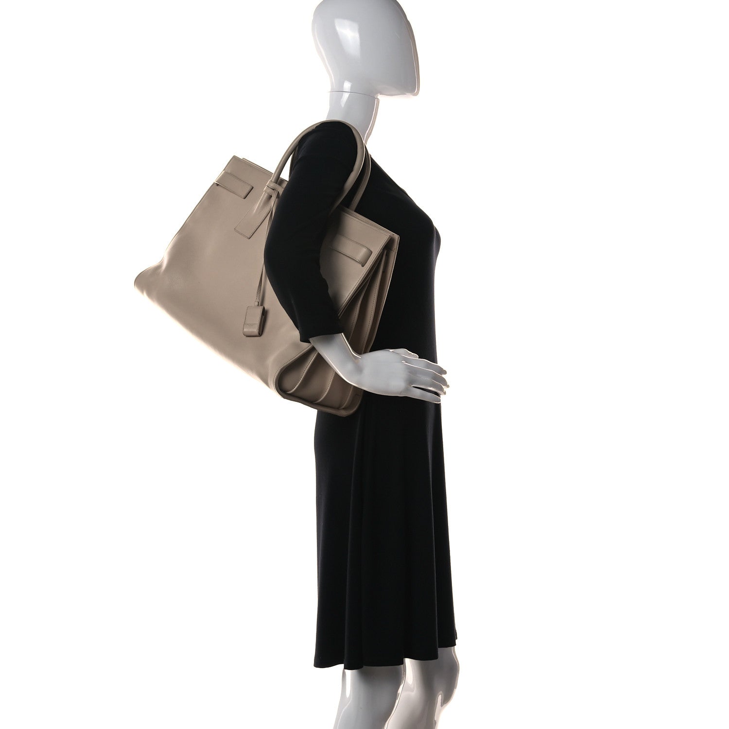 Saint Laurent Calfskin Large Sac de Jour Carryall Nude Powder 2 of 15