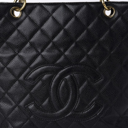 Chanel Caviar Quilted Petit Shopping Tote PST Black 10 of 10