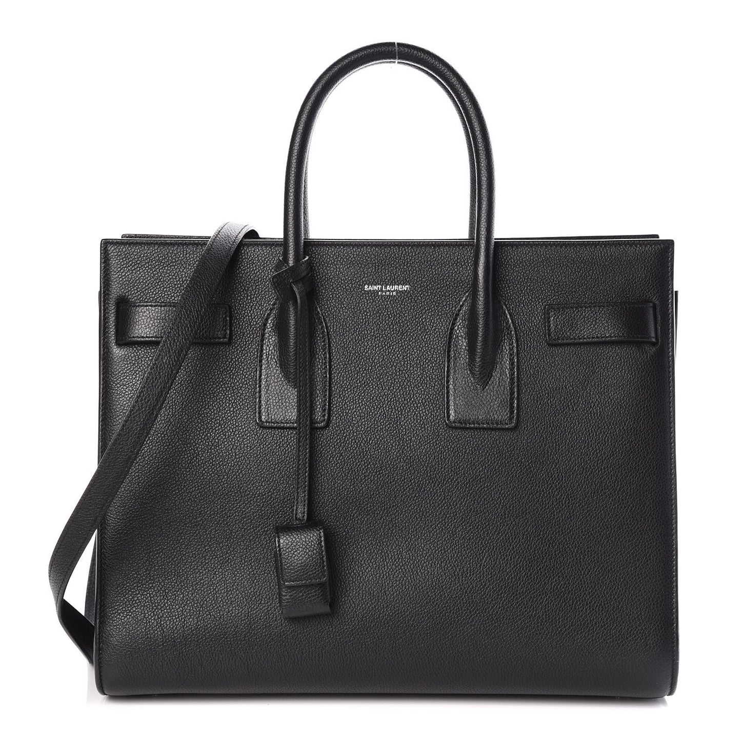 Grained Calfskin Small Sac De Jour Black