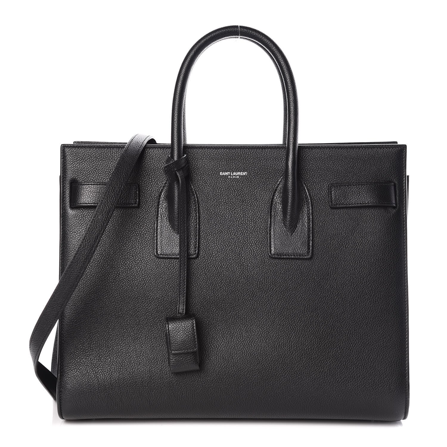 Saint Laurent Grained Calfskin Small Sac De Jour Black 1 of 9