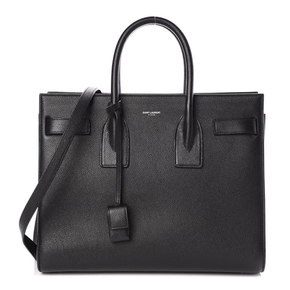 Saint Laurent Grained Calfskin Small Sac De Jour Black 1 of 9