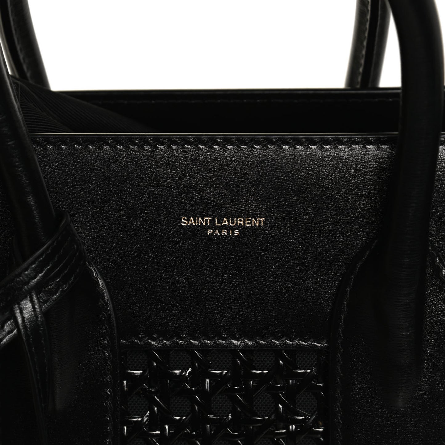 Calfskin Paglia Palm Sac De Jour Black