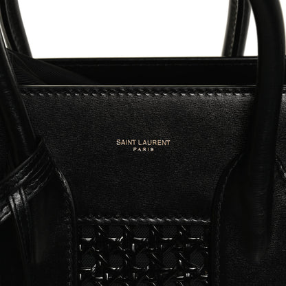 Saint Laurent Calfskin Paglia Palm Sac De Jour Black 5 of 9