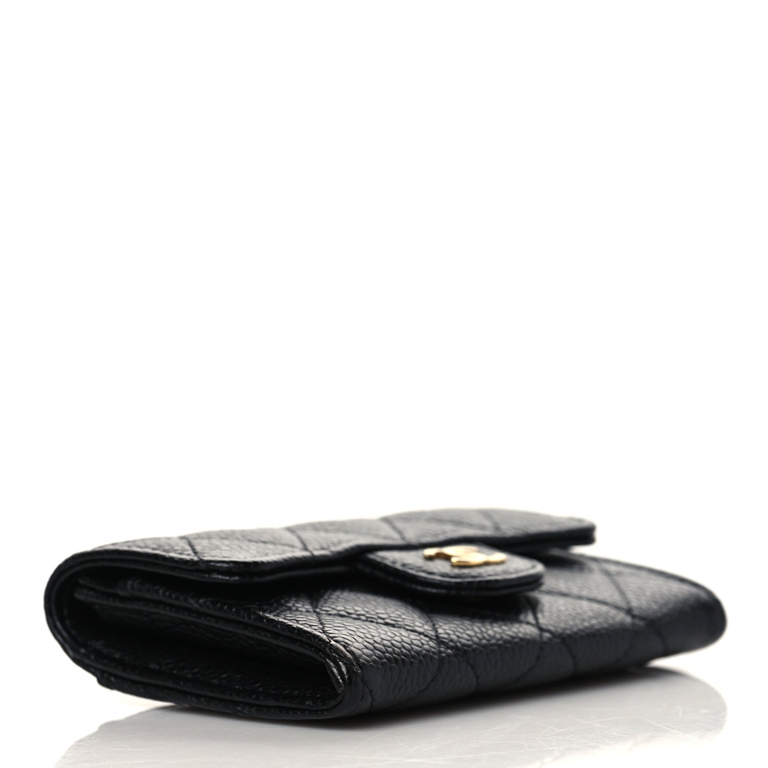 Chanel Caviar Quilted Flap Card Holder Wallet Black 4 of 10
