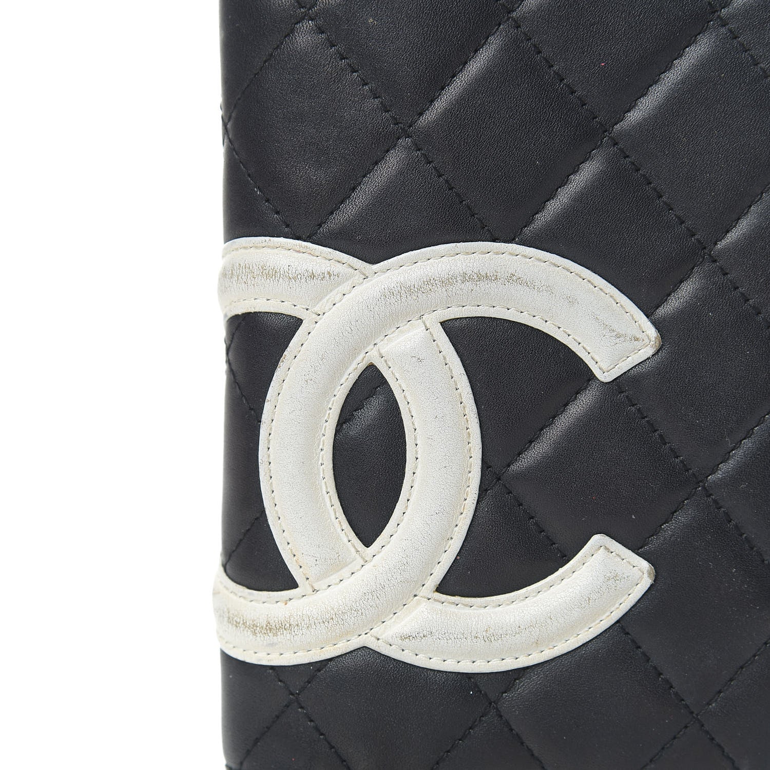 Chanel Calfskin Quilted Cambon Yen Wallet Black White 11 of 11