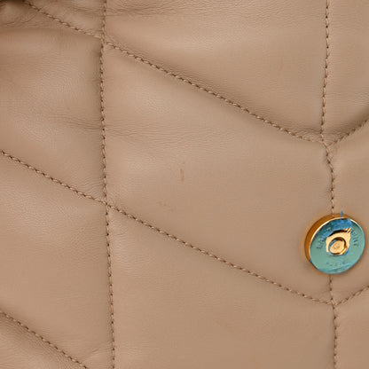 Saint Laurent Lambskin Quilted Small Loulou Puffer Monogram Chain Satchel Dark Beige 13 of 13