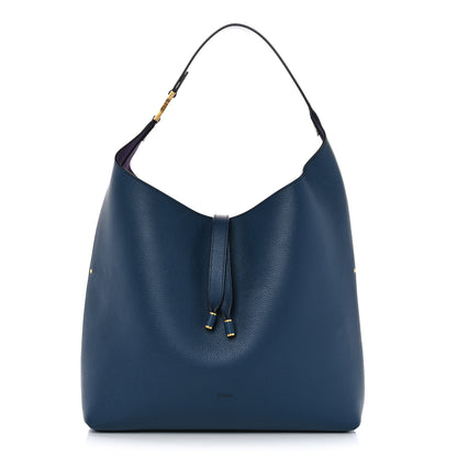 Chloe Grained Calfskin Marcie Hobo Tote Navy 1 of 9
