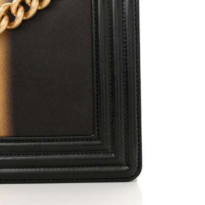 Chanel Metallic Glazed Calfskin Medium Boy Flap Black Gold 11 of 13