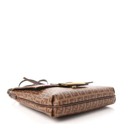 Fendi Zucchino Spalmati Vitello Tube Messenger Bag Nocciola Castagna 4 of 10
