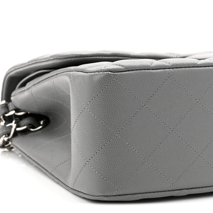 Chanel Caviar Quilted Jumbo Double Flap Grey 9 of 11