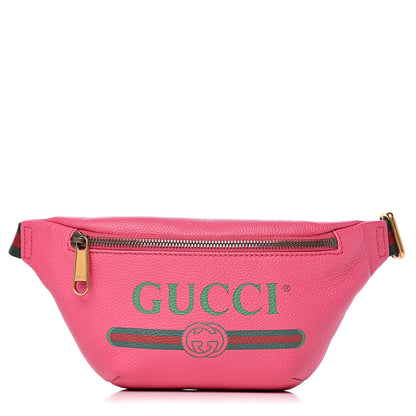 Gucci Grained Calfskin Small Logo Belt Bag Box Pink Green 1 of 11