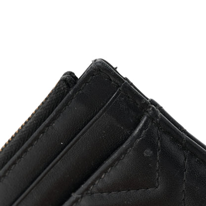 Gucci Calfskin Matelasse Chevron GG Marmont Key Case Card Holder Black 10 of 10