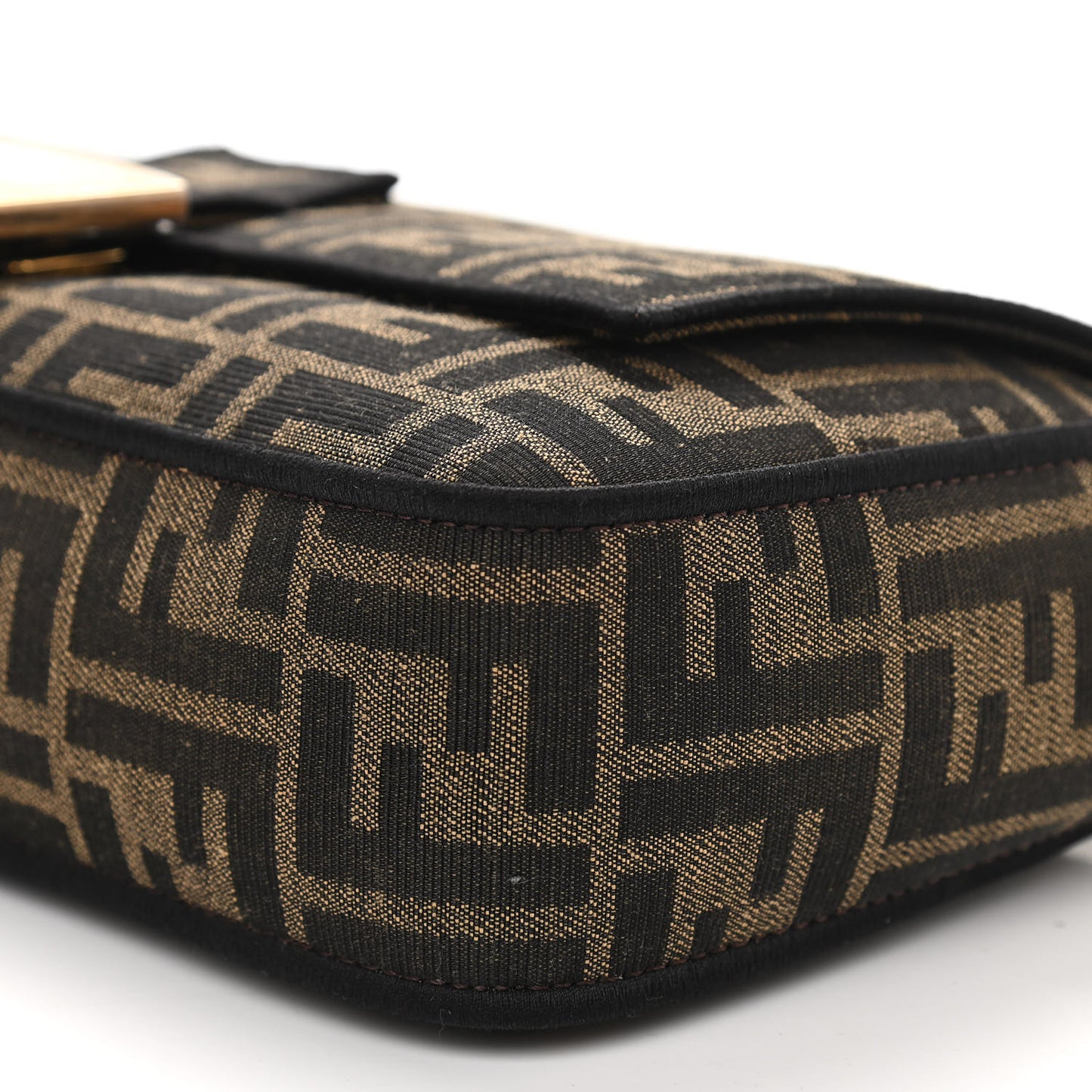 Fabric Jacquard FF 1974 Medium Baguette Tobacco Moro Black