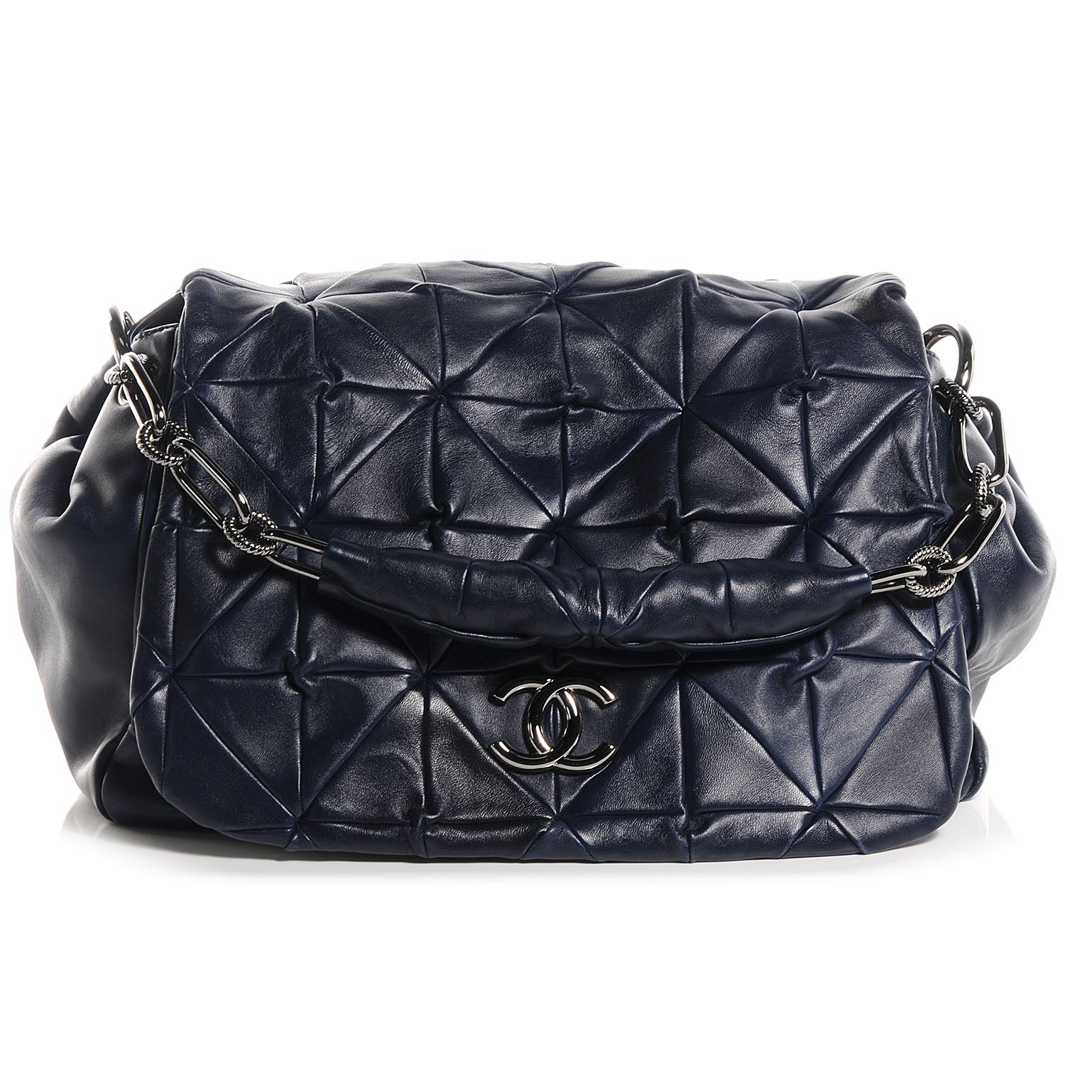 Chanel Lambskin Origami Soft Squares Accordion Flap Navy 1 of 7