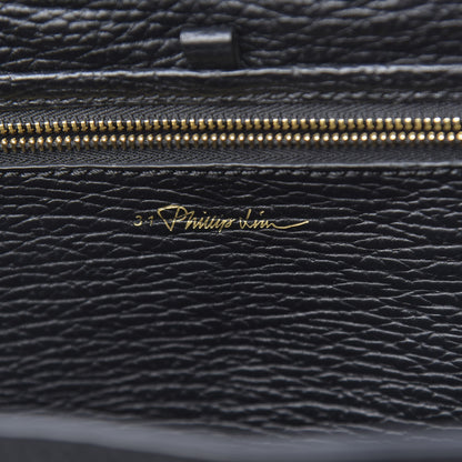 3.1 Phillip Lim 3.1 Textured Calfskin Large Pashli Satchel Black 6 of 12