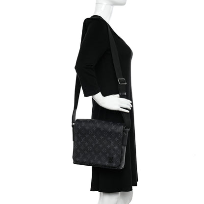 Louis Vuitton Monogram Eclipse District PM NM Black 2 of 10