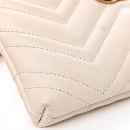 Gucci Calfskin Matelasse Mini GG Marmont Chain Bag White 5 of 11