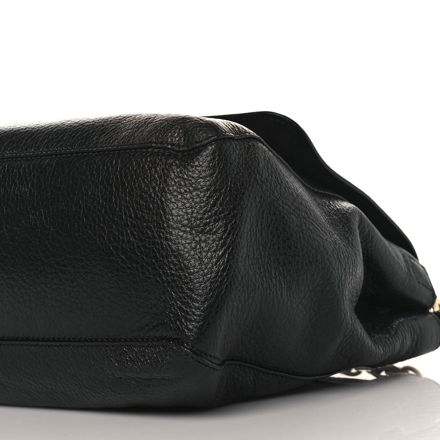 Small Classic Grain Calfskin Medium Lily Black