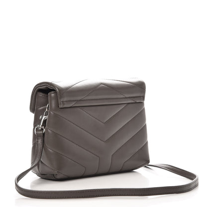 Saint Laurent Calfskin Y Quilted Monogram Toy Loulou Crossbody Bag Earth 5 of 8