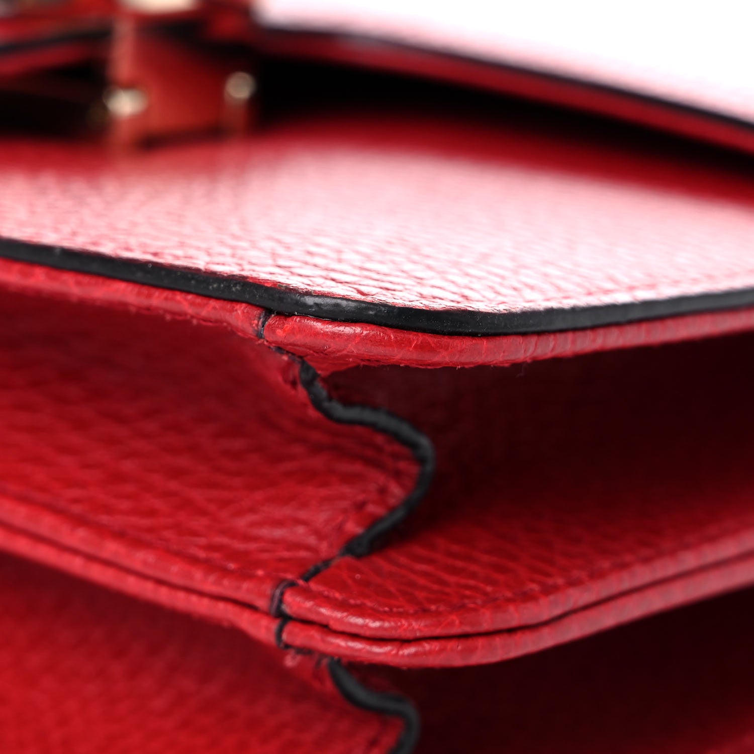 Gucci Dollar Calfskin Small Interlocking G Shoulder Bag Red 10 of 12