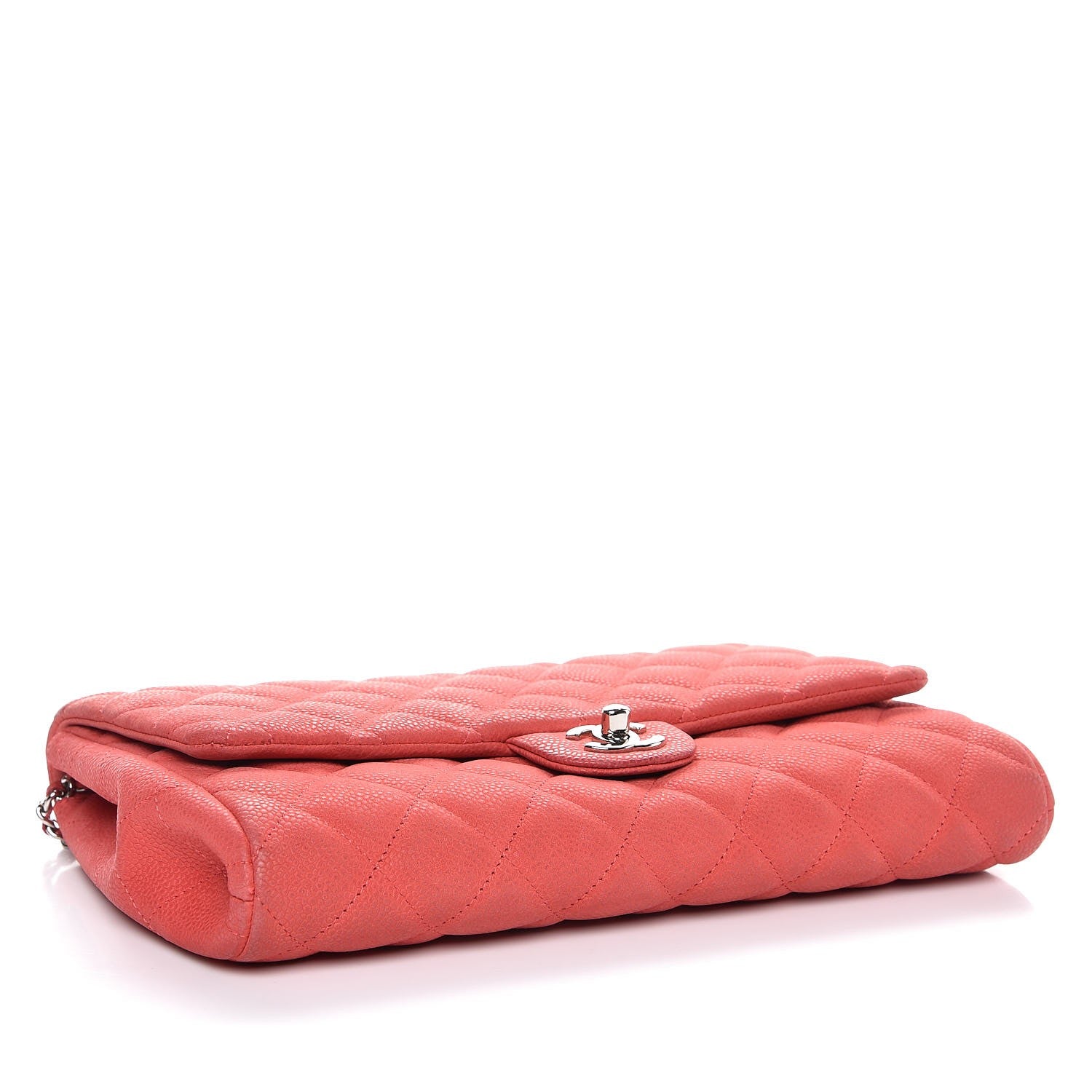 Chanel Iridescent Caviar Clutch with Chain Flap Red 4 of 12