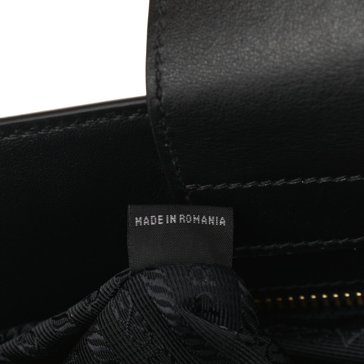 Saffiano Soft Calfskin Small Zippered Tote Black