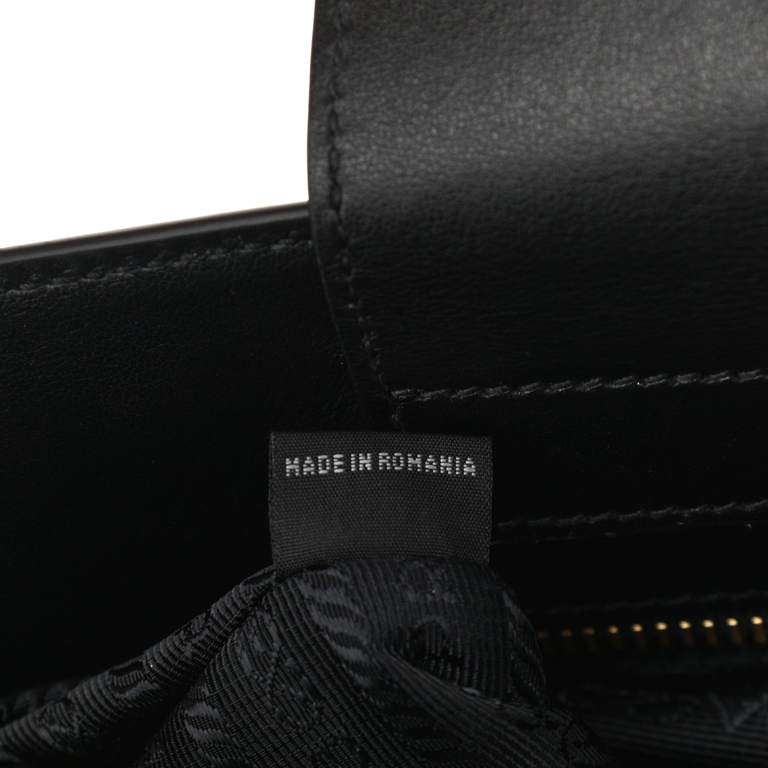 Prada Saffiano Soft Calfskin Small Zippered Tote Black 7 of 11