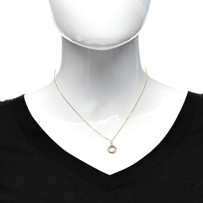 Cartier 18K Pink Yellow White Gold Diamond Trinity Pendant Necklace 2 of 5